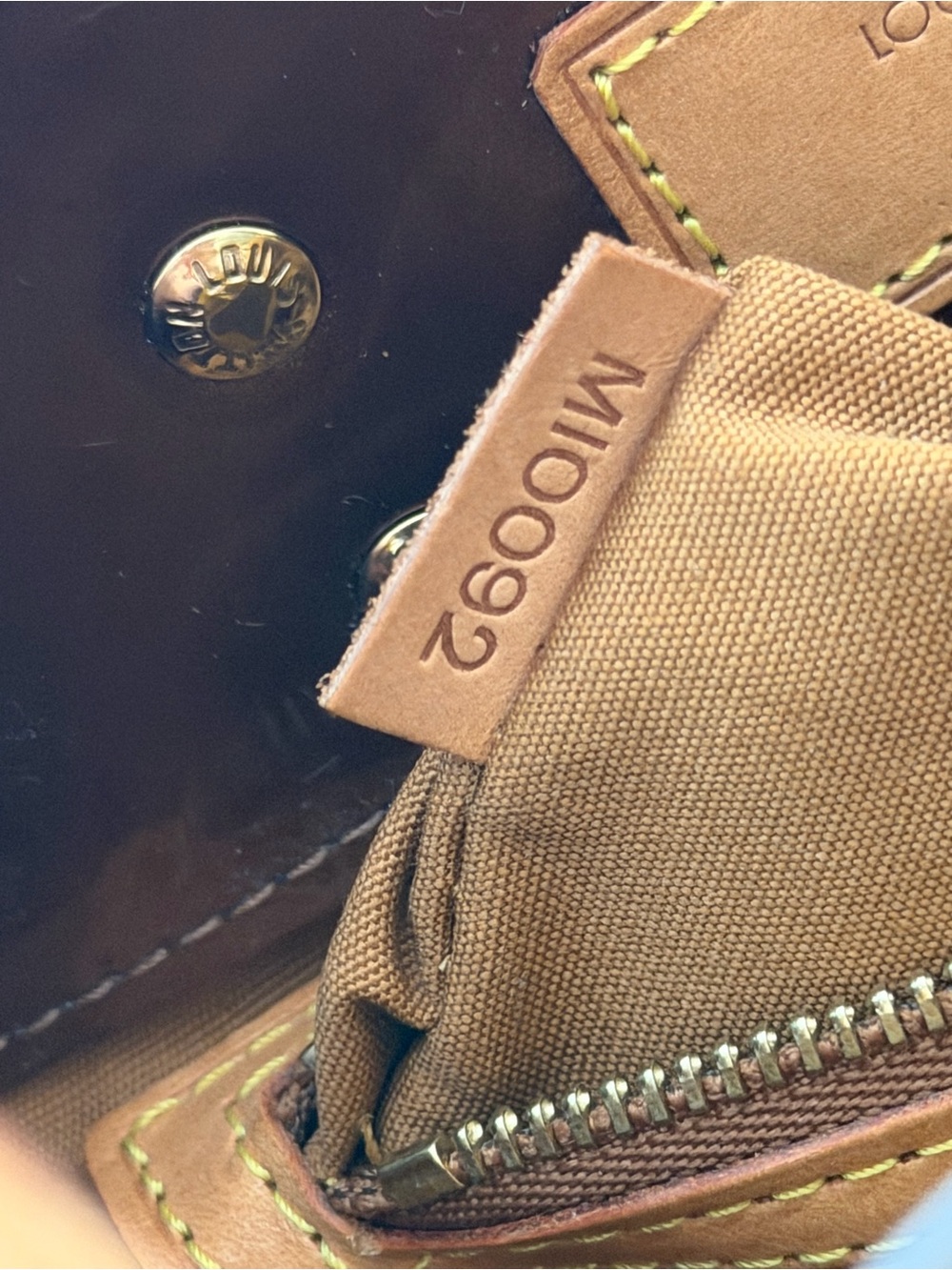 Louis Vuitton Chocolate Patent Monogram Small Tote - Picture 10 of 10